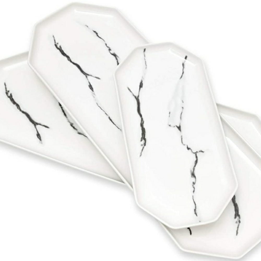 NEW! Marble Serving Platter Set